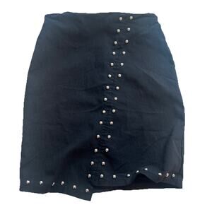 Tally Weijl Black Mini Skirt with Studs - Size S